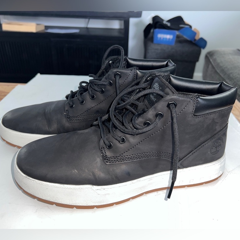 Timberland Maple Grove Leather Chukka Boots Black Men’s Size 9 NEW No Box/Tag
